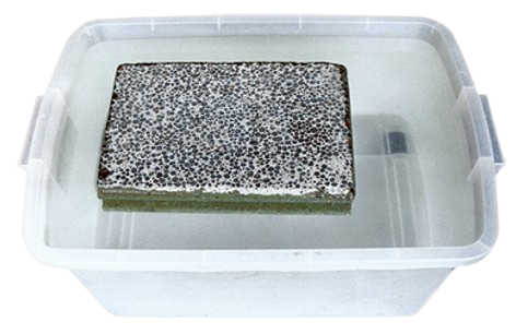 輕質牆板比重 0.85 浮於水面示意圖